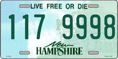 NH license plate 1179998