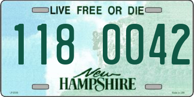 NH license plate 1180042