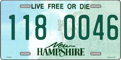 NH license plate 1180046