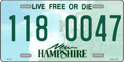 NH license plate 1180047
