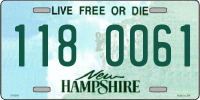 NH license plate 1180061