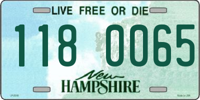 NH license plate 1180065