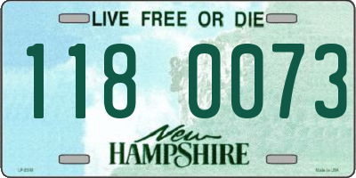 NH license plate 1180073