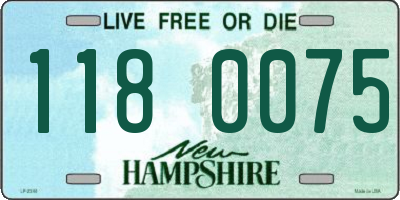 NH license plate 1180075