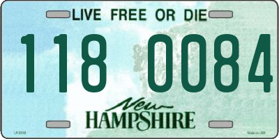 NH license plate 1180084