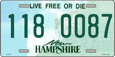 NH license plate 1180087