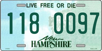 NH license plate 1180097