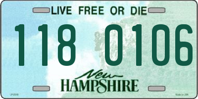 NH license plate 1180106