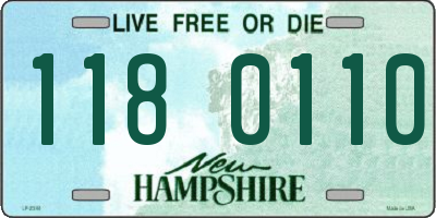 NH license plate 1180110