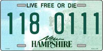 NH license plate 1180111