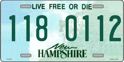 NH license plate 1180112