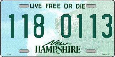 NH license plate 1180113