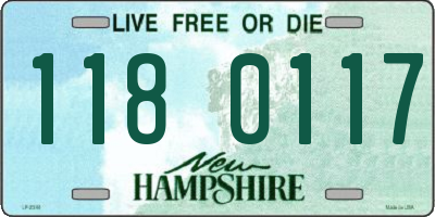 NH license plate 1180117