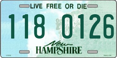 NH license plate 1180126