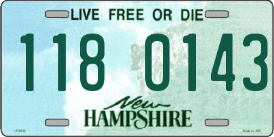 NH license plate 1180143