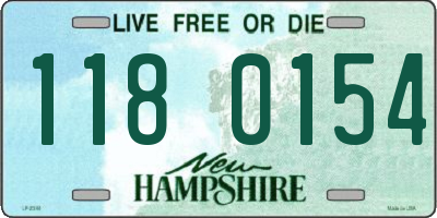 NH license plate 1180154