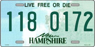 NH license plate 1180172