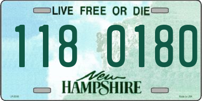 NH license plate 1180180