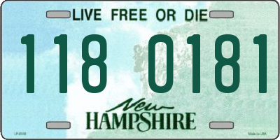 NH license plate 1180181