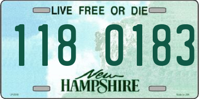 NH license plate 1180183