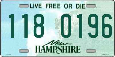 NH license plate 1180196