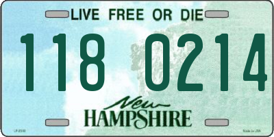 NH license plate 1180214