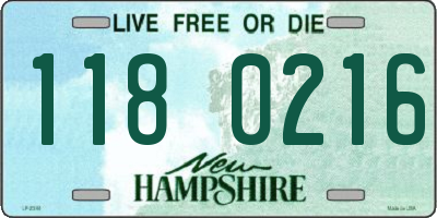 NH license plate 1180216
