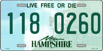 NH license plate 1180260