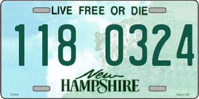 NH license plate 1180324