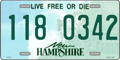 NH license plate 1180342