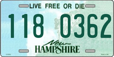 NH license plate 1180362