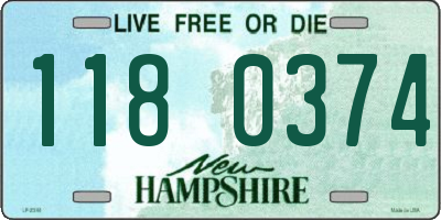 NH license plate 1180374
