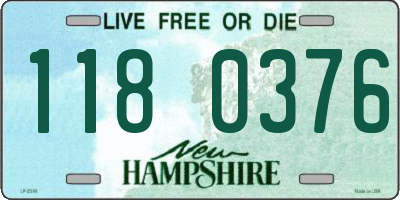 NH license plate 1180376