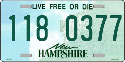 NH license plate 1180377