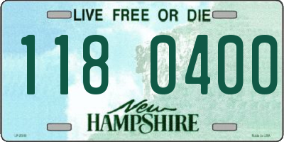NH license plate 1180400