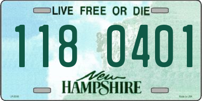 NH license plate 1180401