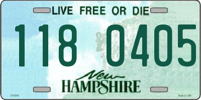 NH license plate 1180405
