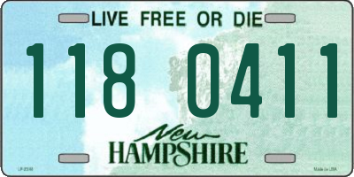 NH license plate 1180411