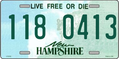 NH license plate 1180413