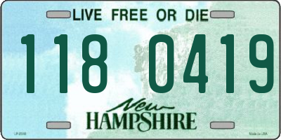 NH license plate 1180419