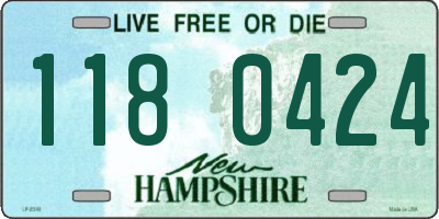 NH license plate 1180424