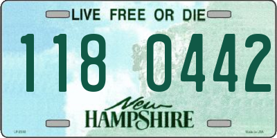 NH license plate 1180442