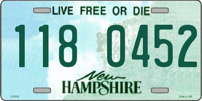 NH license plate 1180452