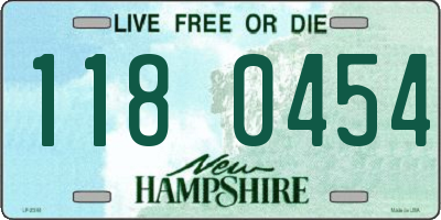 NH license plate 1180454