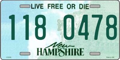 NH license plate 1180478