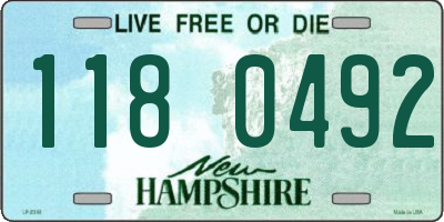 NH license plate 1180492