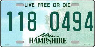 NH license plate 1180494