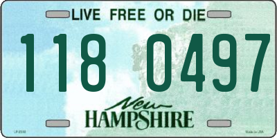 NH license plate 1180497