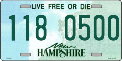NH license plate 1180500