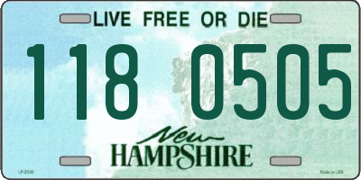 NH license plate 1180505
